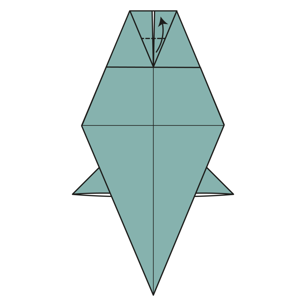 origami dragon diagram step 15