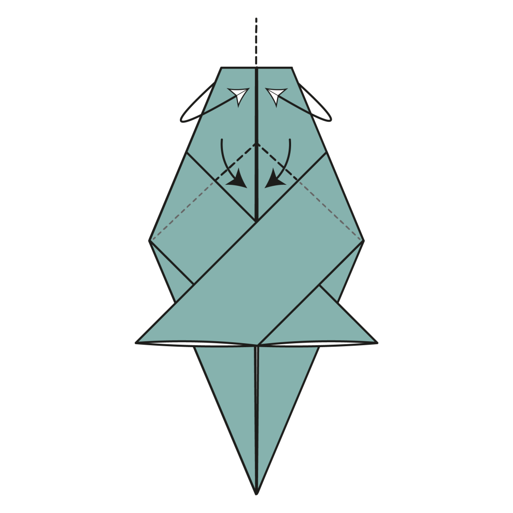origami dragon diagram step 17