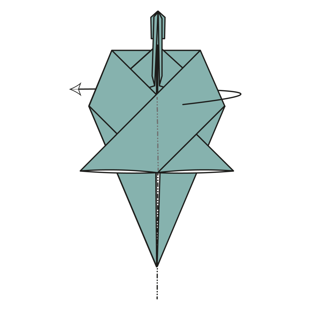 origami dragon diagram step 18
