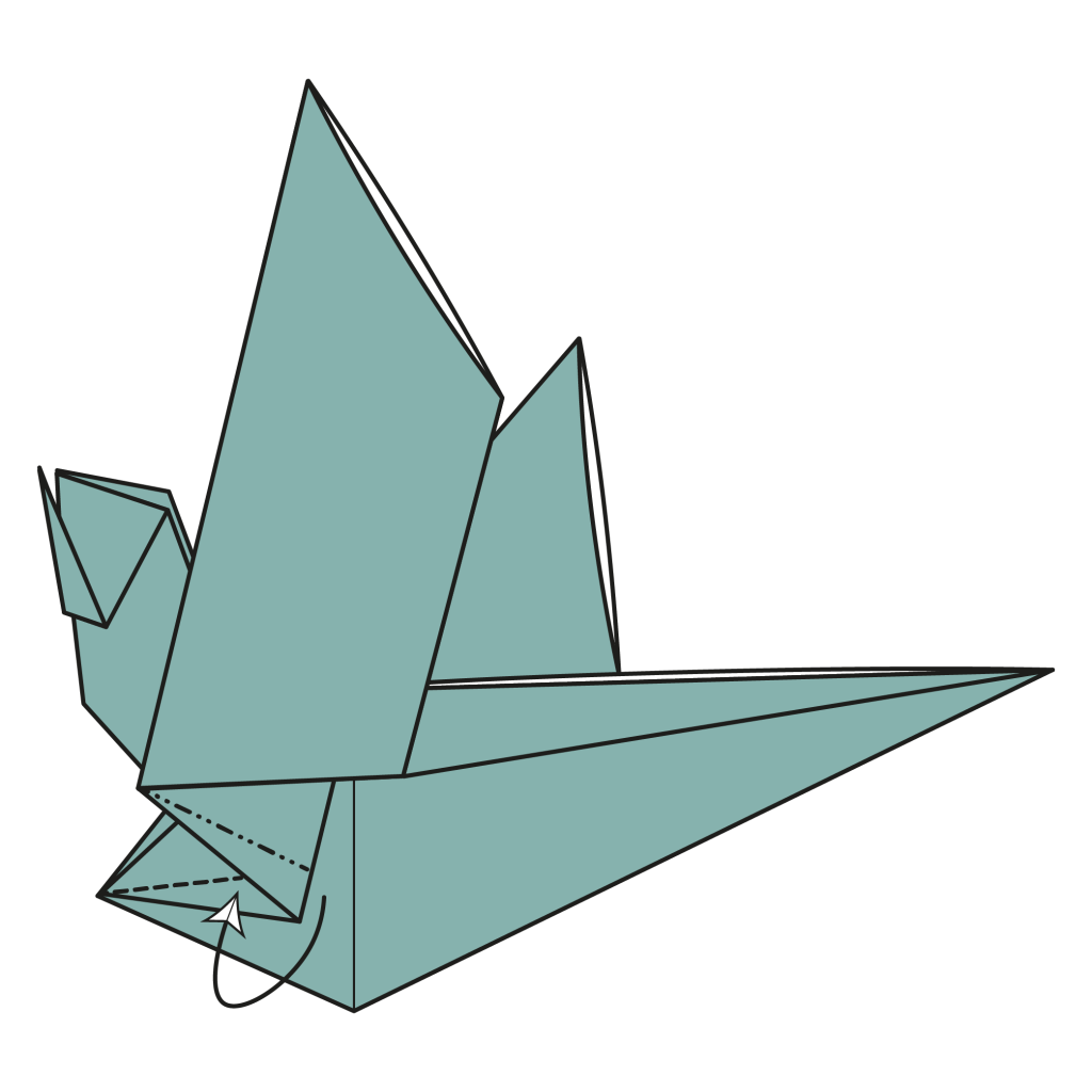 origami dragon diagram step 21