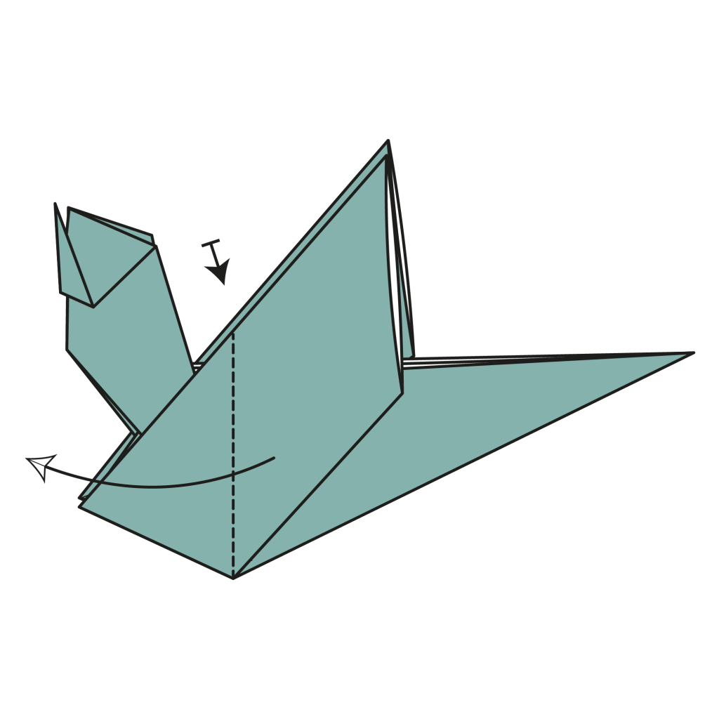 origami dragon diagram step 22