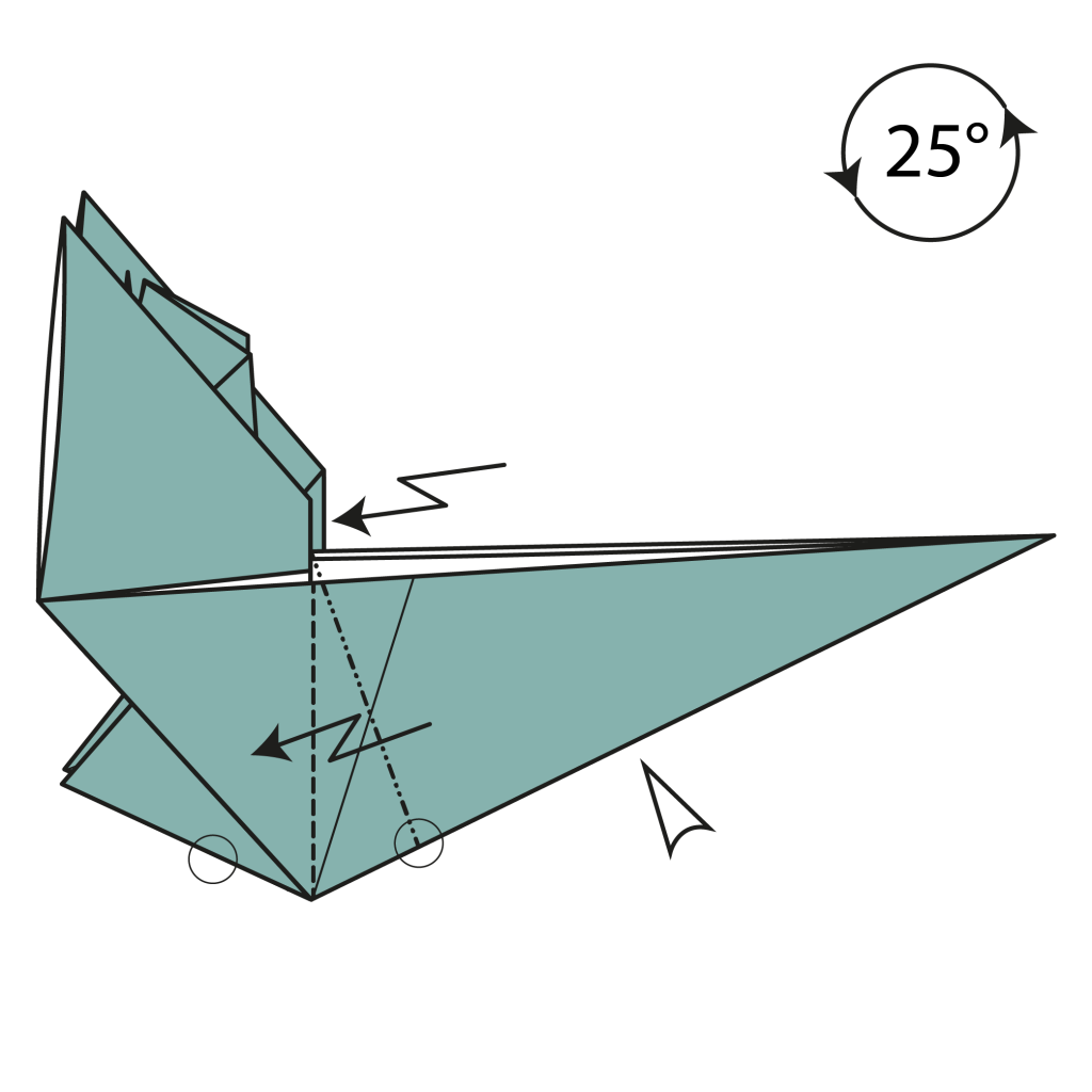 origami dragon diagram step 24