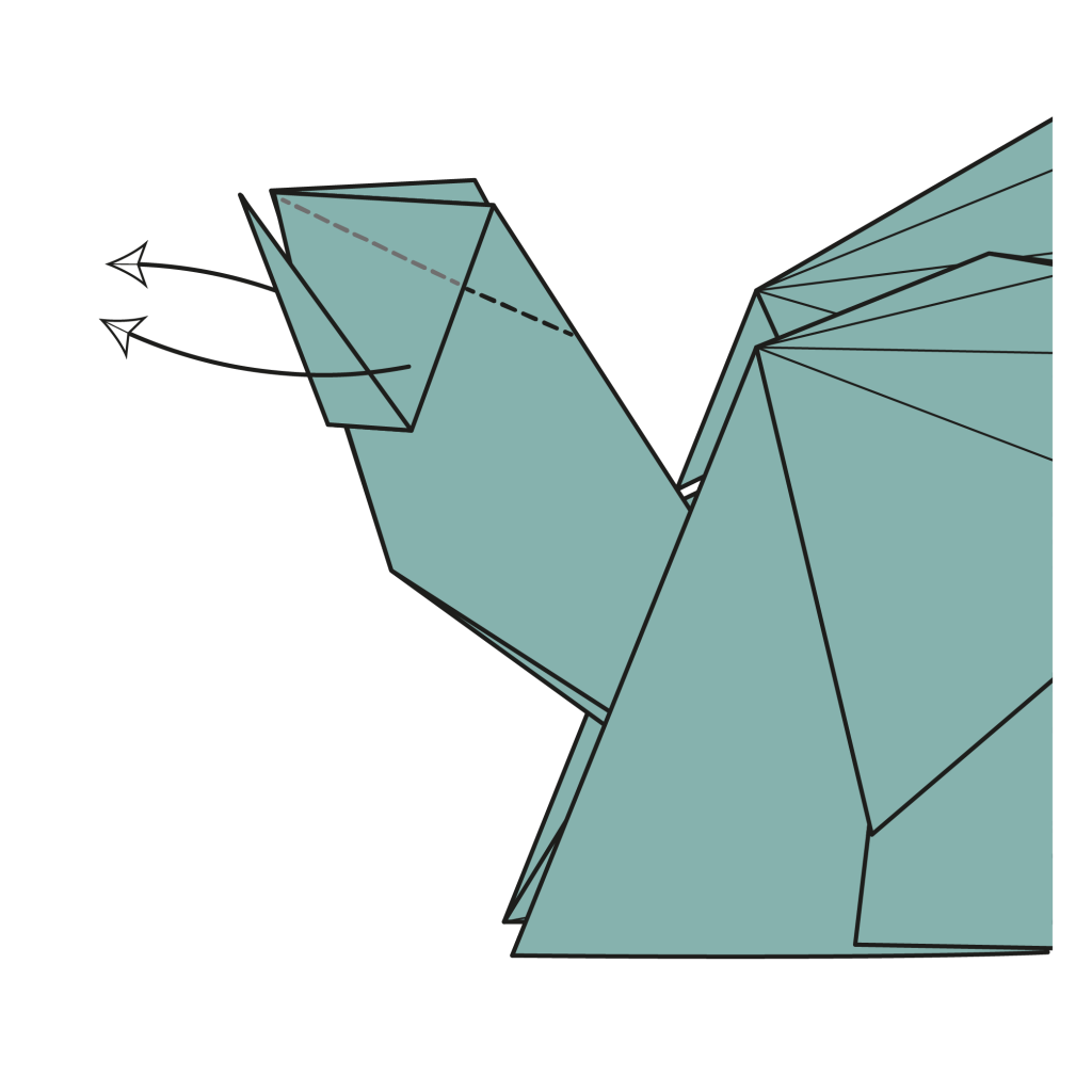 origami dragon diagram step 30