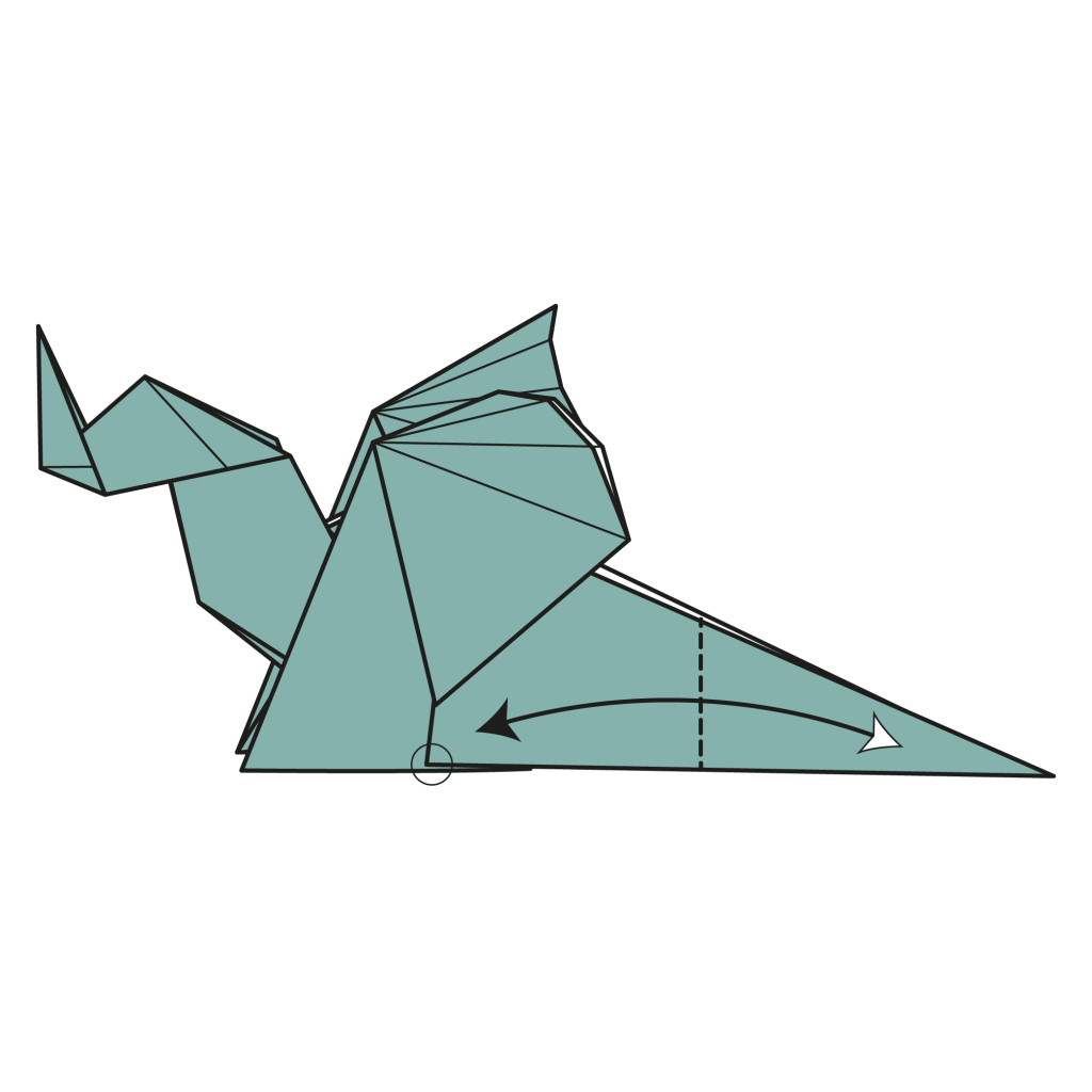 origami dragon diagram step 32